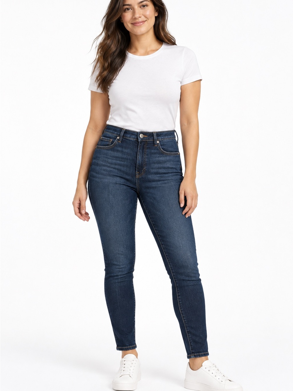 Everlane Curvy High Rise Skinny Jeans Women’s 28 Regular Dark Wash Stretch Denim